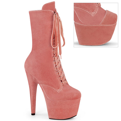 Pleaser   ADORE-1045vel staubig rosa Samt/m