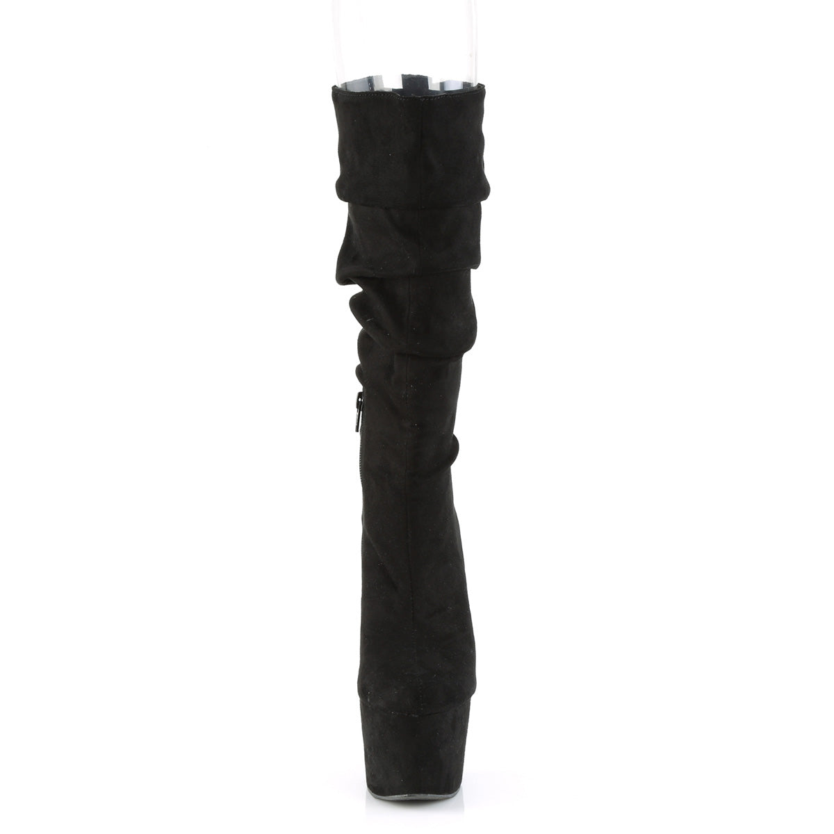 Pleaser Damen Knöchelstiefel ADORE-1061 BLK Faux Wildleder / BLK Faux Wildleder