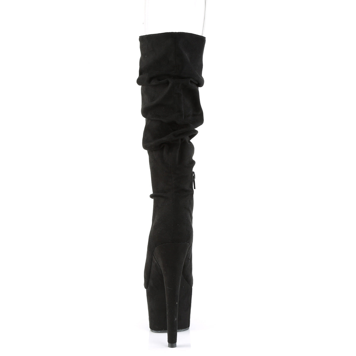 Pleaser Damen Knöchelstiefel ADORE-1061 BLK Faux Wildleder / BLK Faux Wildleder