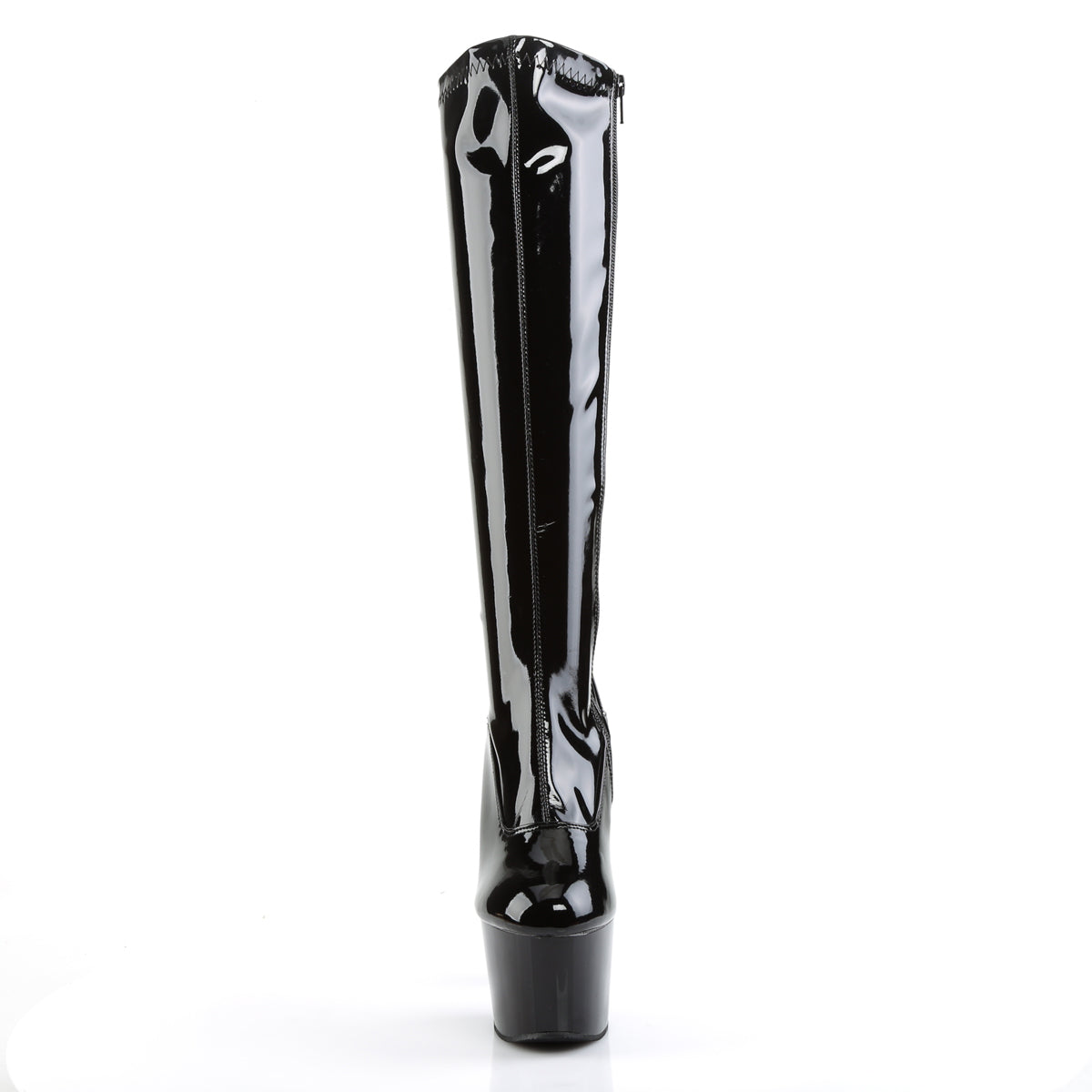 Pleaser Womens Boots. ADORE-2000 BLK STR Pat / BLK