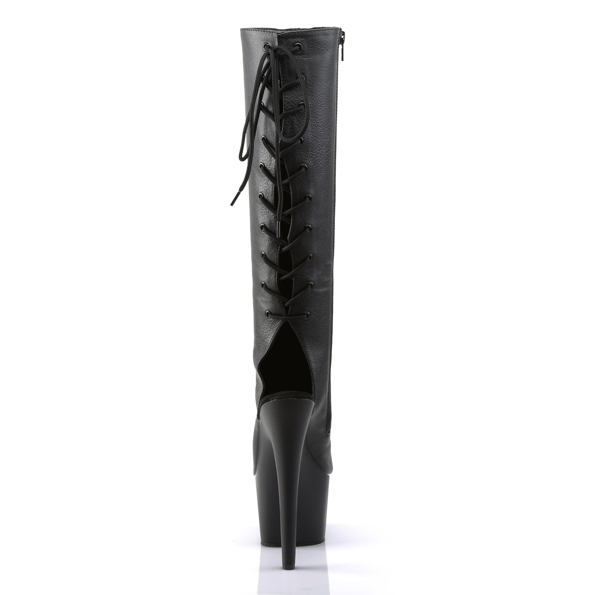 Pleaser Womens Boots. ADORE-2018 BLK Faux Leder / BLK Matte