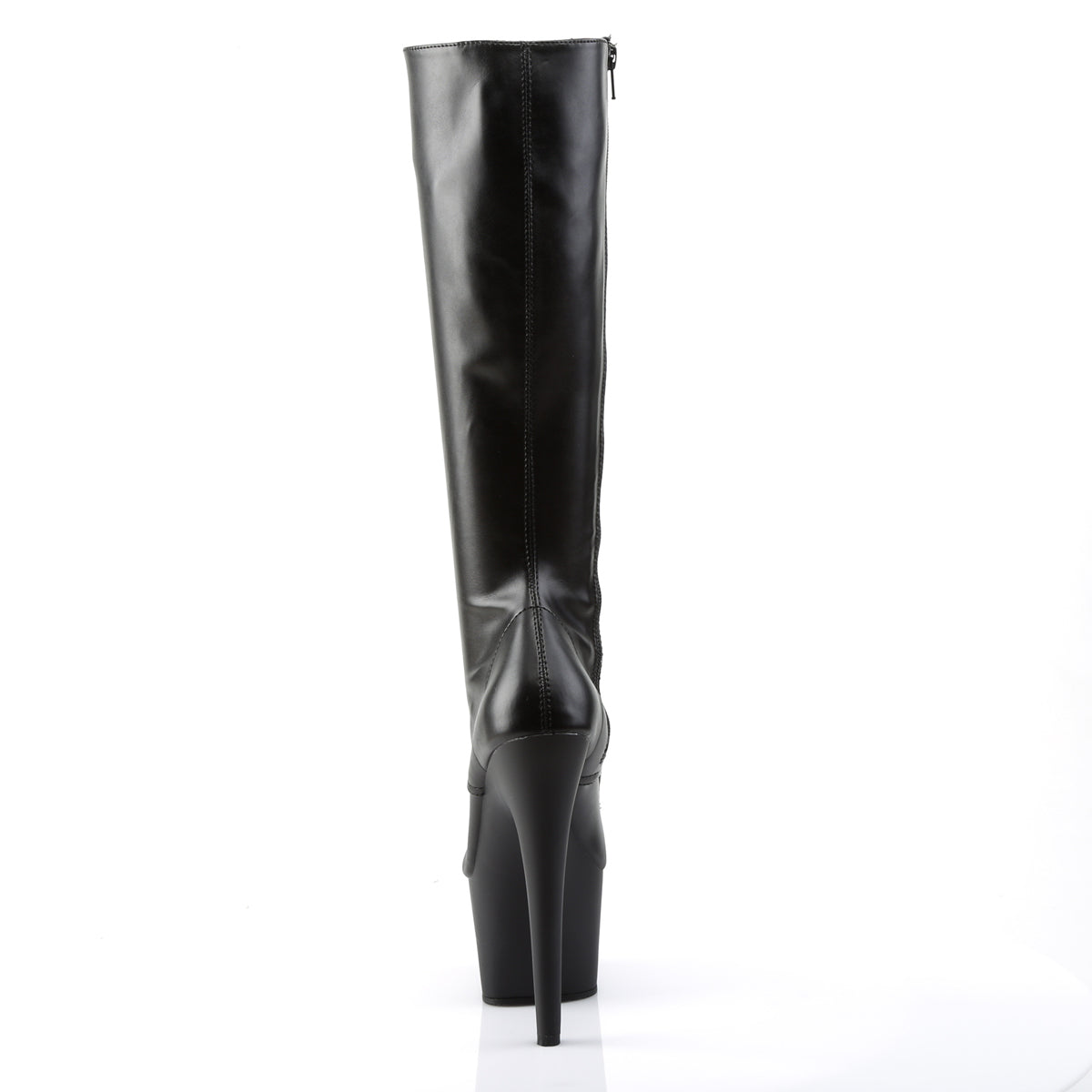 Pleaser Womens Boots. ADORE-2023 BLK Str Faux Leder / BLK Matte