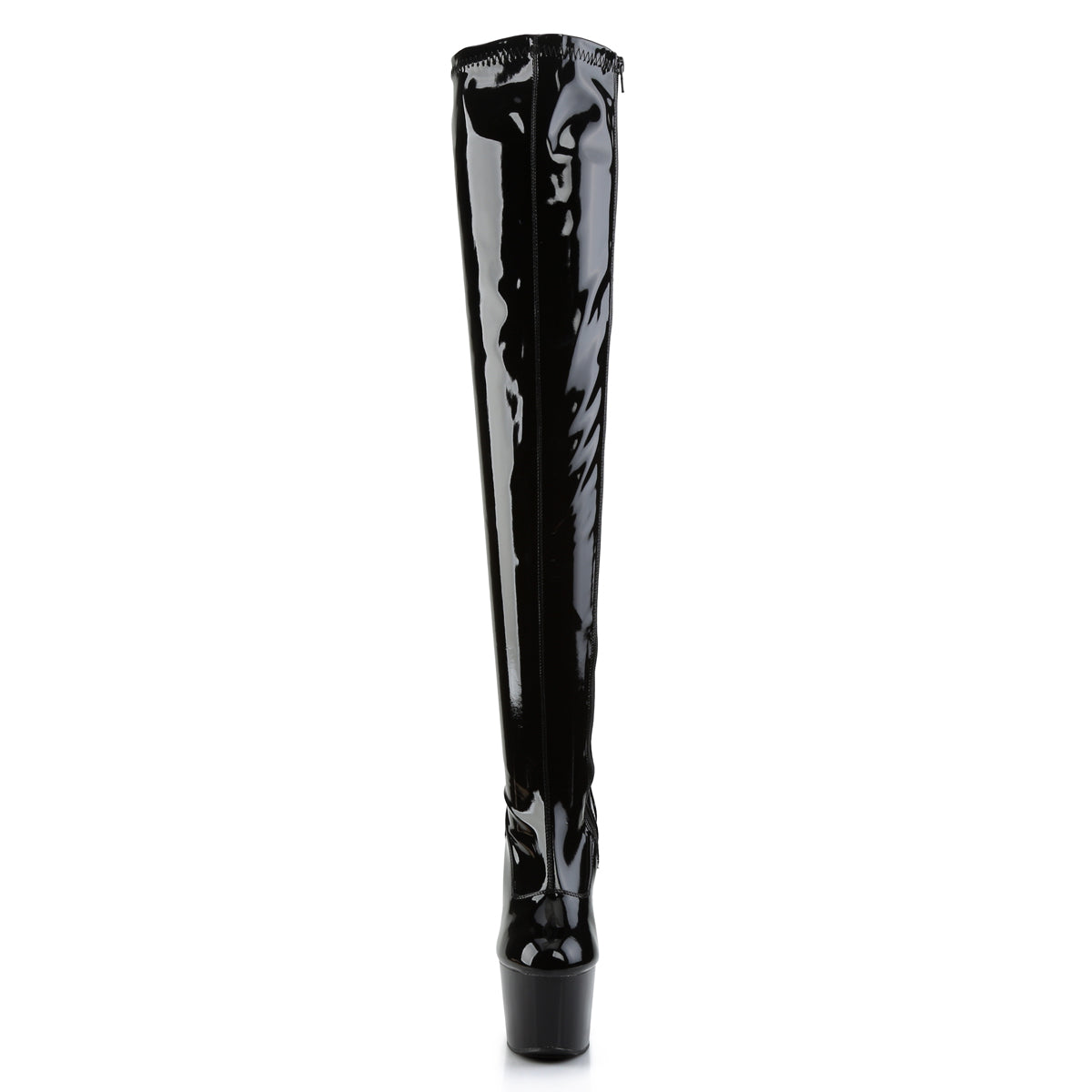 Pleaser Womens Boots. ADORE-3000 BLK STR Pat / BLK