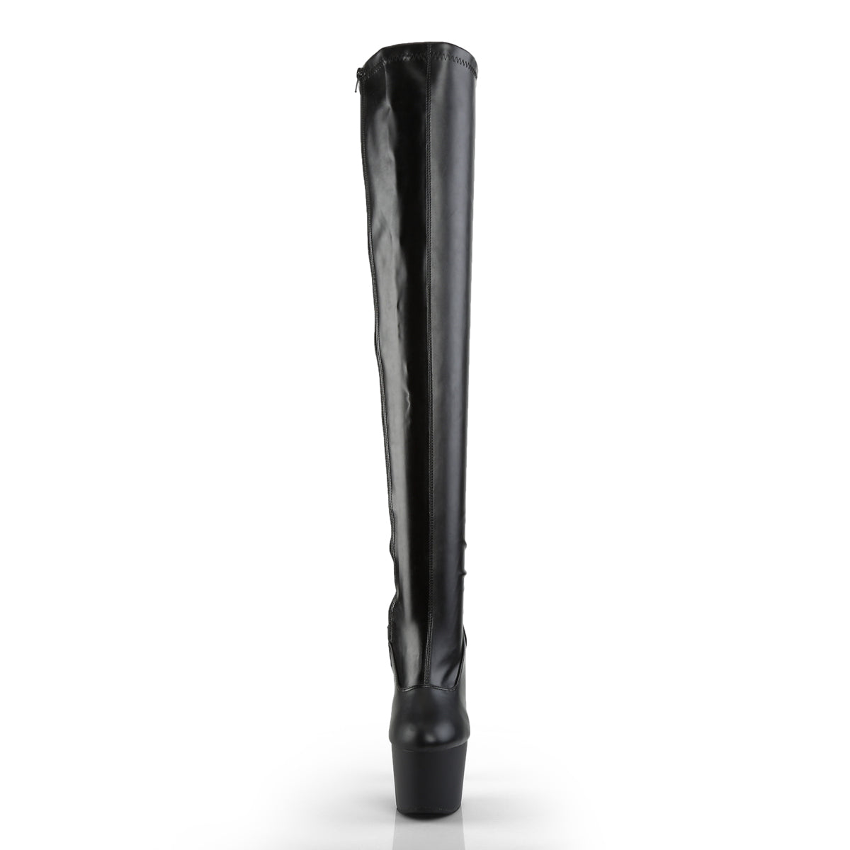 Pleaser Womens Boots. ADORE-3000 BLK Str Faux Leder / BLK Matte