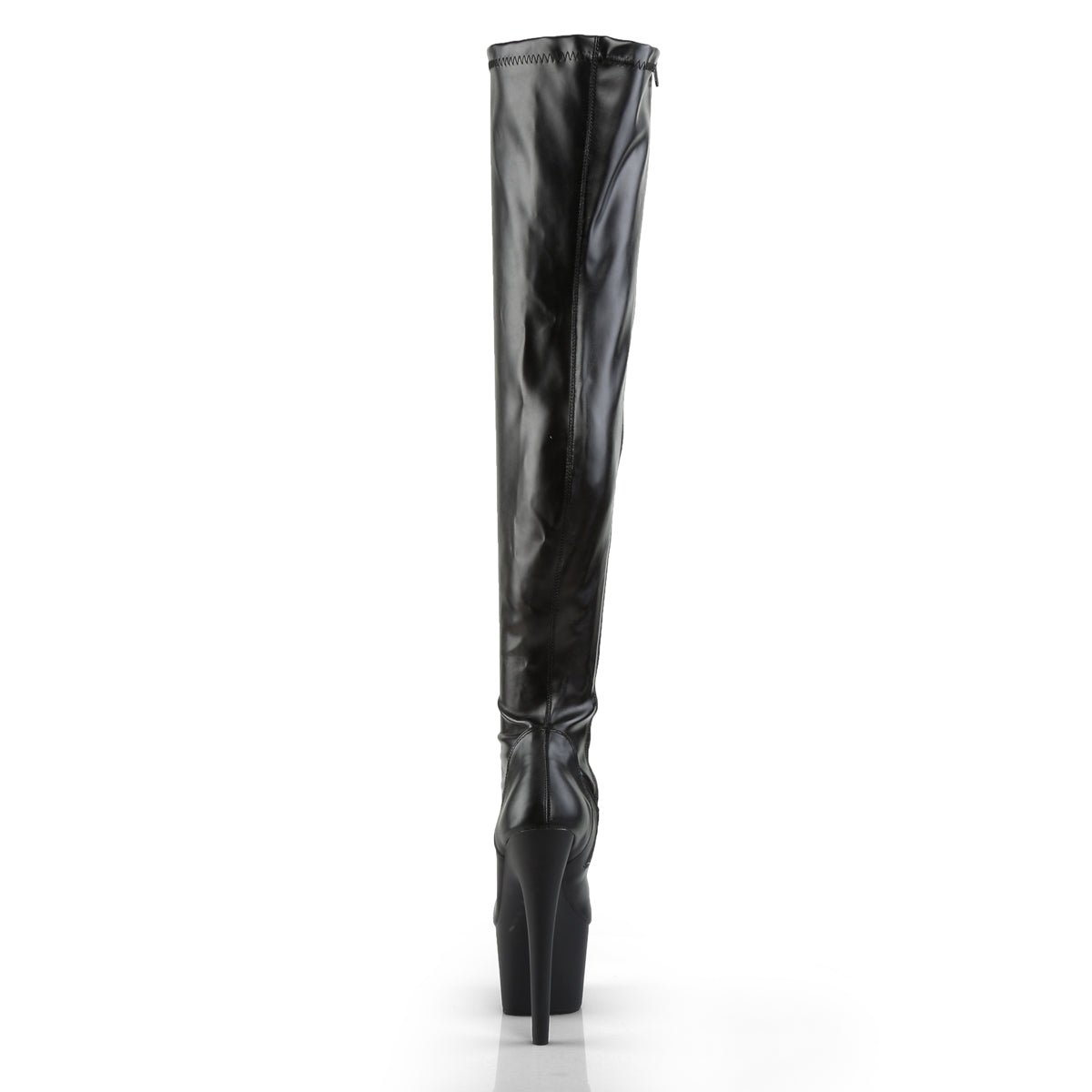 Pleaser Womens Boots. ADORE-3000 BLK Str Faux Leder / BLK Matte