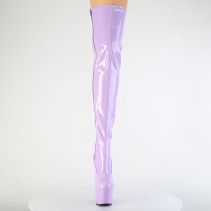 Pleaser Women's Platform Shoes ADORE-3000 Lavender Str. Pat/Lavender