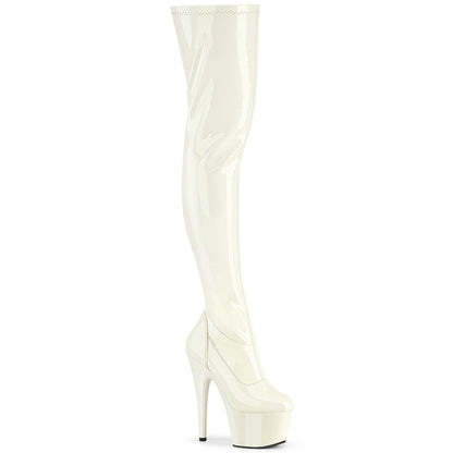 Pleaser Women's Platform Shoes ADORE-3000 Off-Wht Pat/Off-Wht
