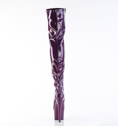 Pleaser Women's Platform Shoes ADORE-3000 Purple Str. Pat/Purple