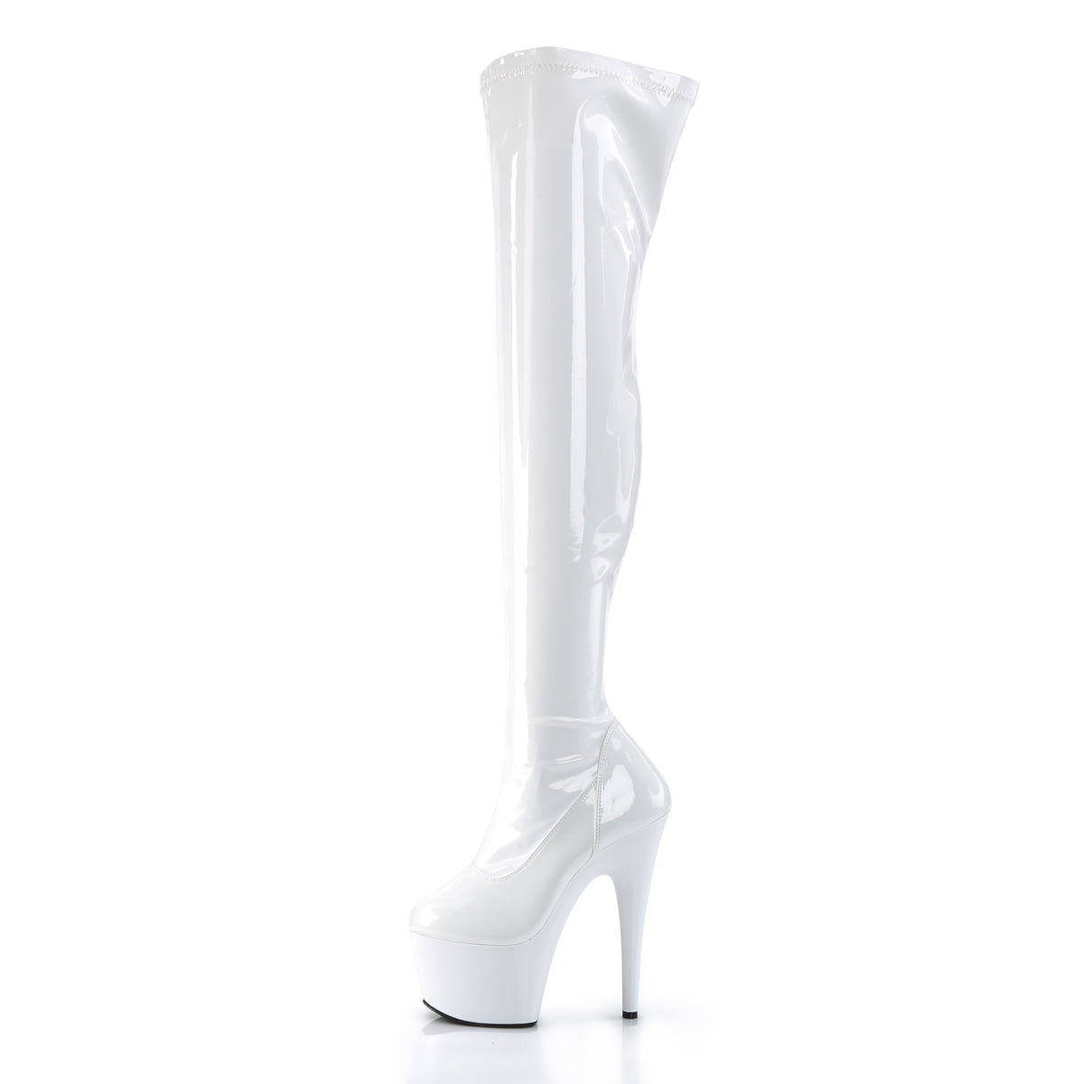 Pleaser Womens Boots. ADORE-3000 WHT STRAT / WHT