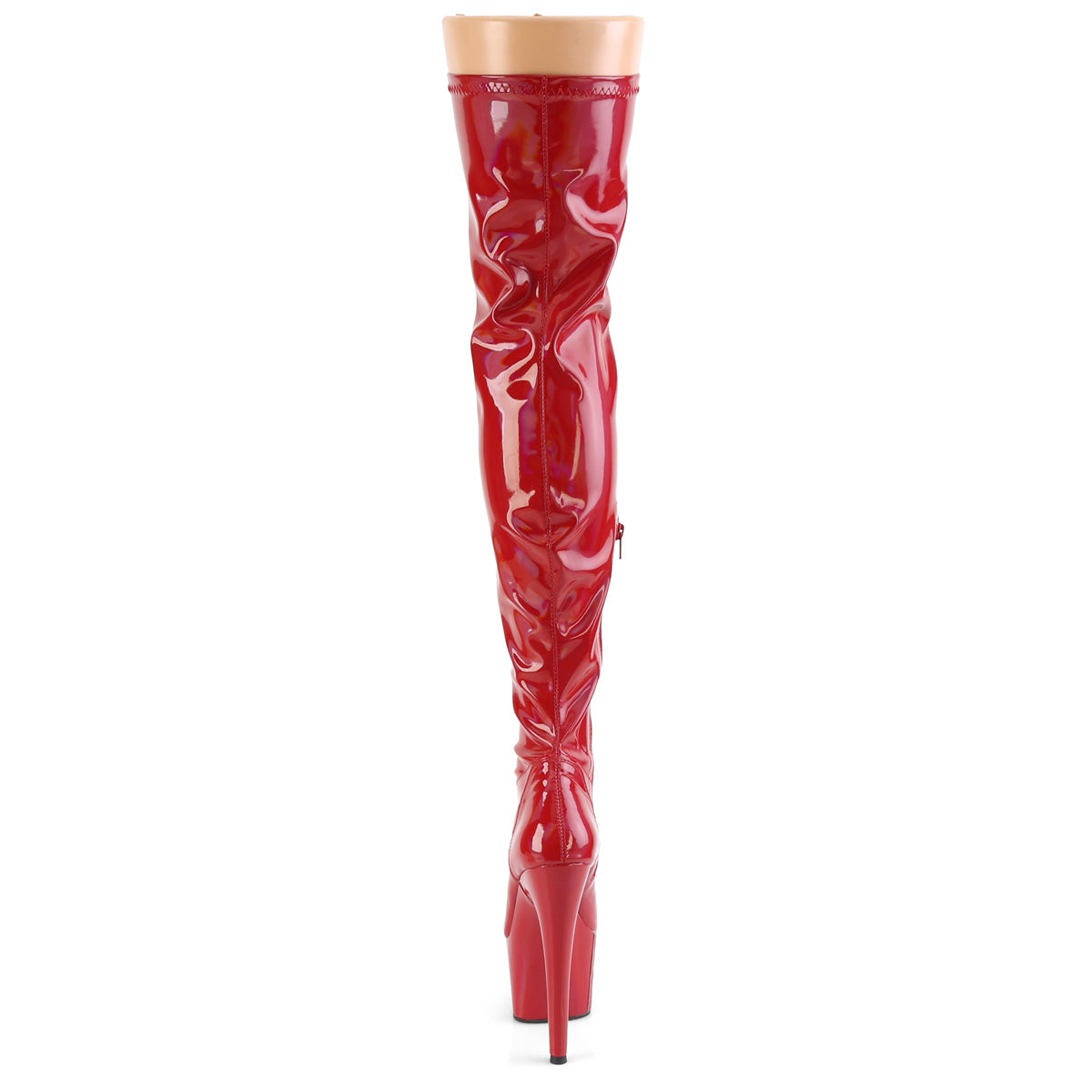 Pleaser Womens Boots. ADORE-3000hwr Red Str. Holo / Red Holo