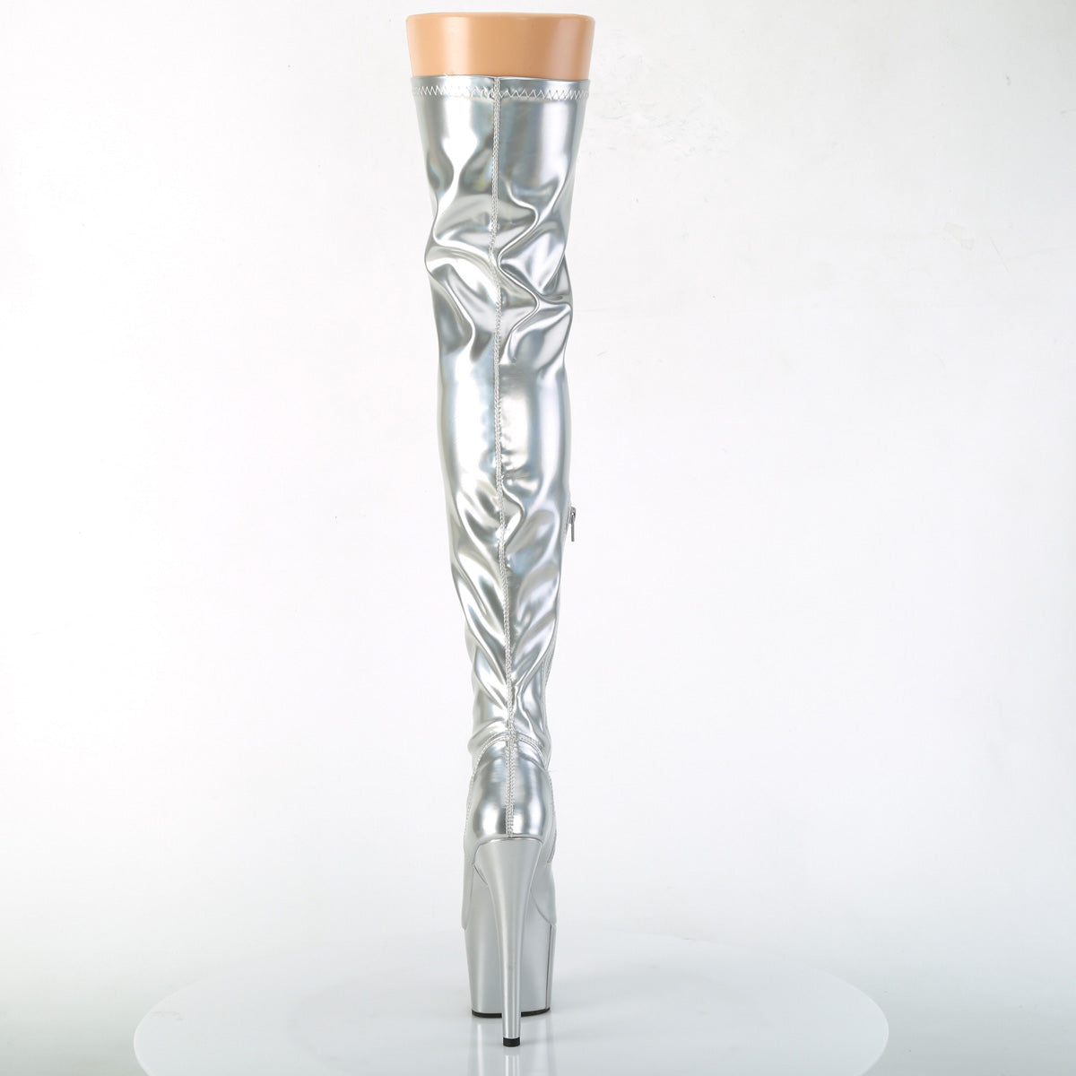 Pleaser Womens Boots. ADORE-3000HWR SLV Str. Holo / SLV HOLO
