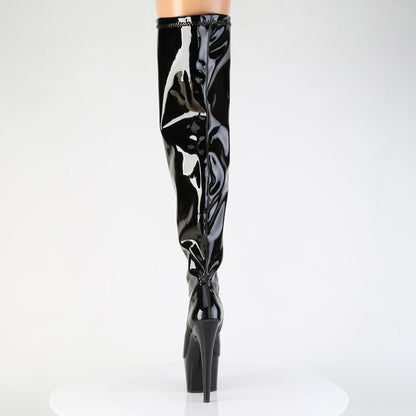 Pleaser Women's Platform Shoes ADORE-3000WCF Blk Str. Pat/Blk