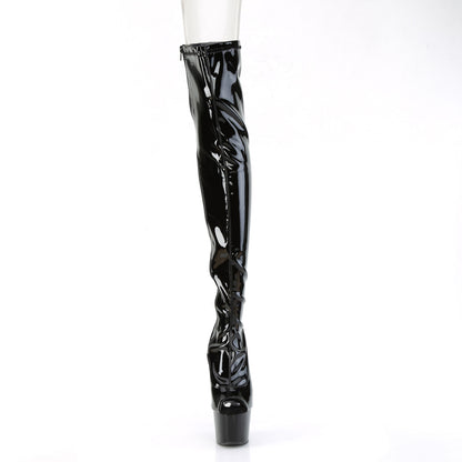 Pleaser Womens Boots. ADORE-3011 BLK Str. Pat / BLK.