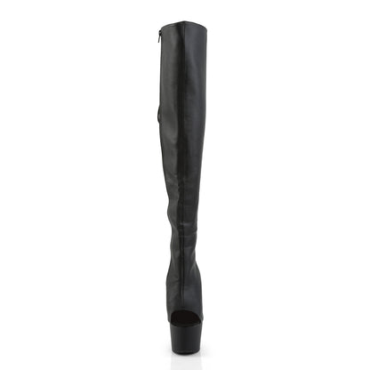 Pleaser Womens Boots ADORE-3019 Blk Faux Leather/Blk Matte