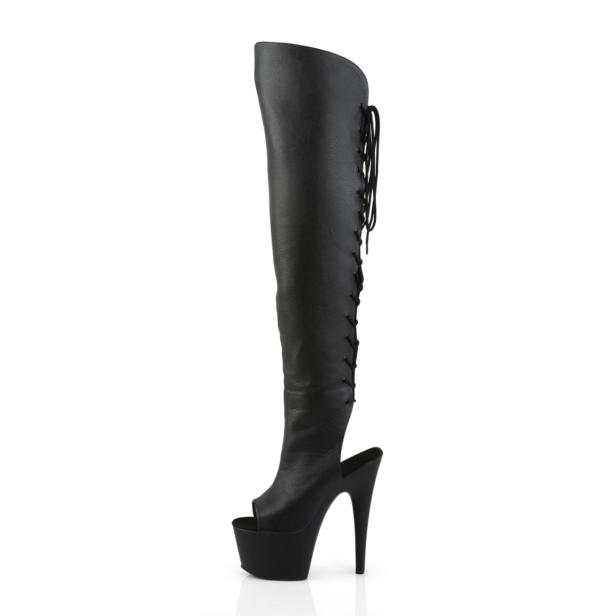 Pleaser Womens Boots. ADORE-3019 BLK Faux Leder / BLK Matte