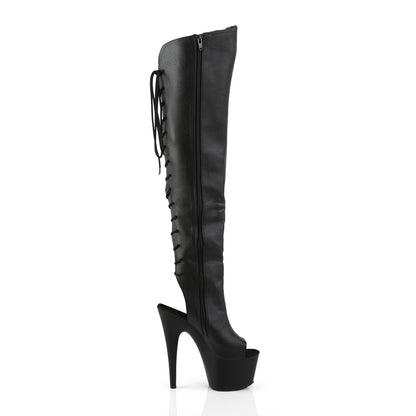 Pleaser Womens Boots ADORE-3019 Blk Faux Leather/Blk Matte