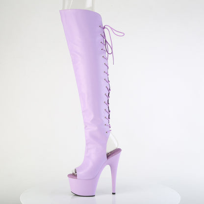 Pleaser Women's Platform Shoes ADORE-3019 Lavender Faux Leather/Lavender Matte