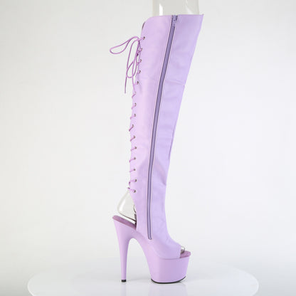 Pleaser Women's Platform Shoes ADORE-3019 Lavender Faux Leather/Lavender Matte