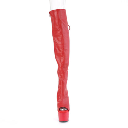 Pleaser   ADORE-3019 rotes Kunstleder/rote Matte