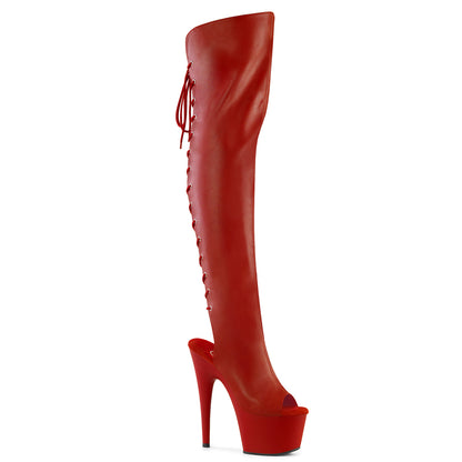 Pleaser   ADORE-3019 rotes Kunstleder/rote Matte