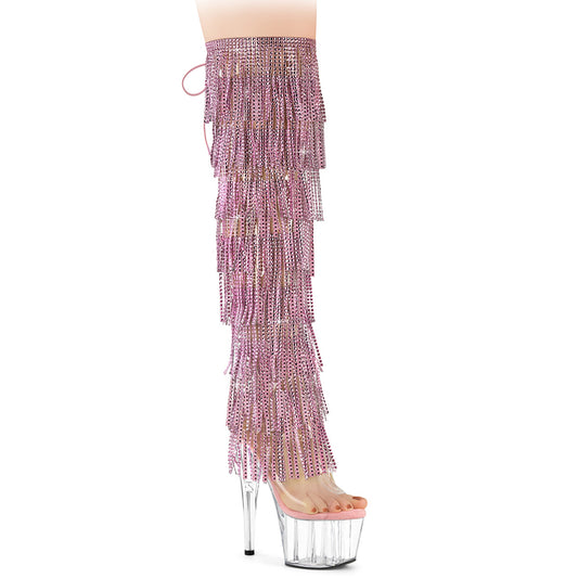 Pleaser Women's Platform Shoes ADORE-3019C-RSF Clr-B. Pink/Clr