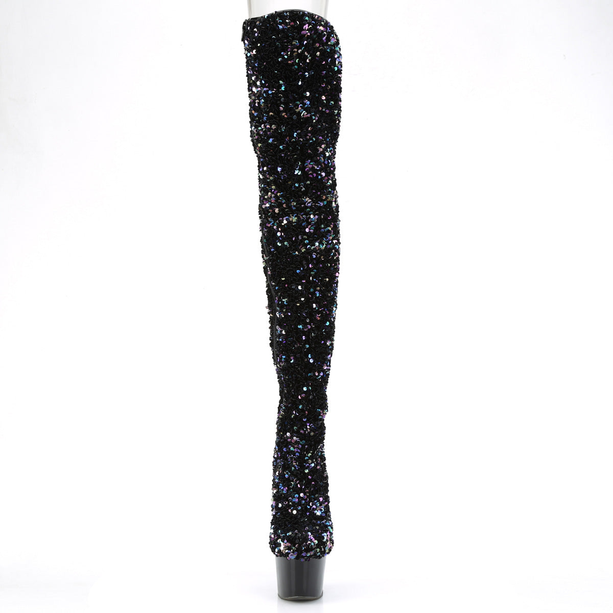 Pleaser Womens Boots. ADORE-3020 BLK Multi Seuqins / BLK