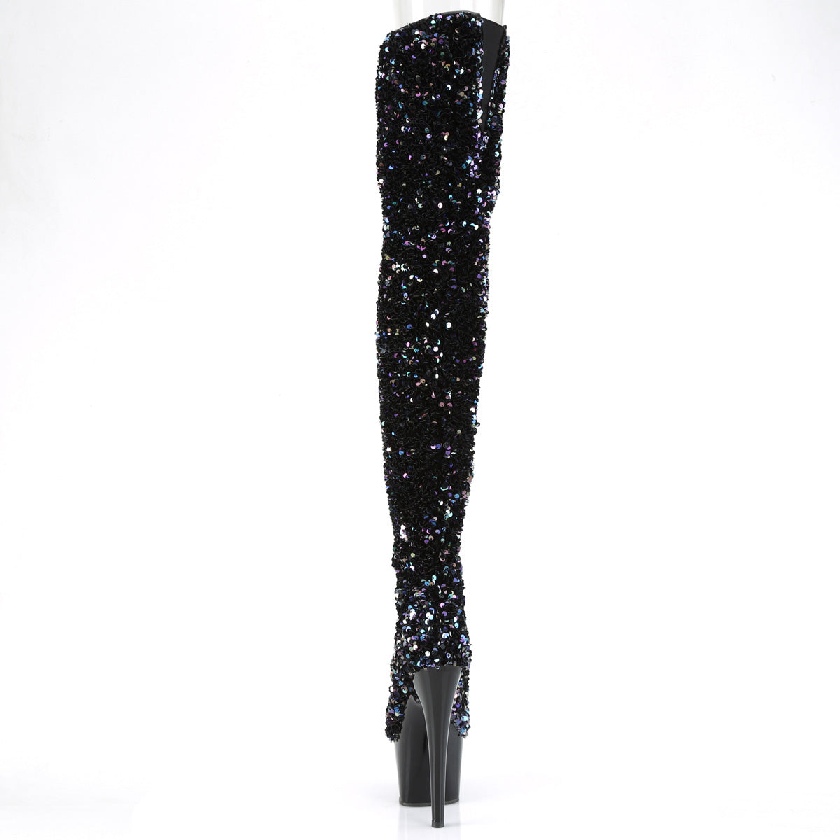 Pleaser Womens Boots. ADORE-3020 BLK Multi Seuqins / BLK