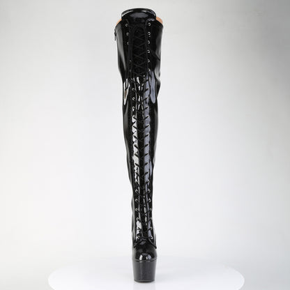 Pleaser Women's Platform Shoes ADORE-3020GP Blk Glitter Pat/M