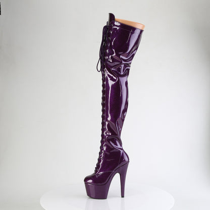 Pleaser Women's Platform Shoes ADORE-3020GP Purple Glitter Pat/M