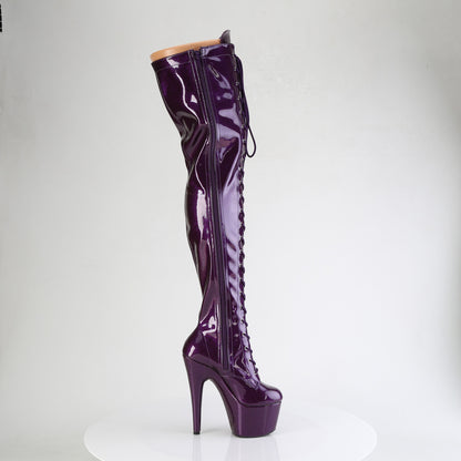 Pleaser Women's Platform Shoes ADORE-3020GP Purple Glitter Pat/M