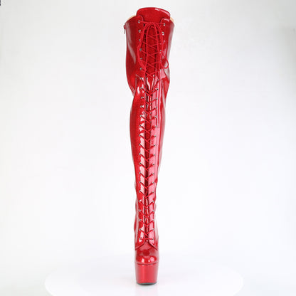 Pleaser Women's Platform Shoes ADORE-3020GP Red Glitter Pat/M