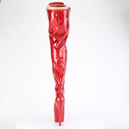 Pleaser Women's Platform Shoes ADORE-3020GP Red Glitter Pat/M