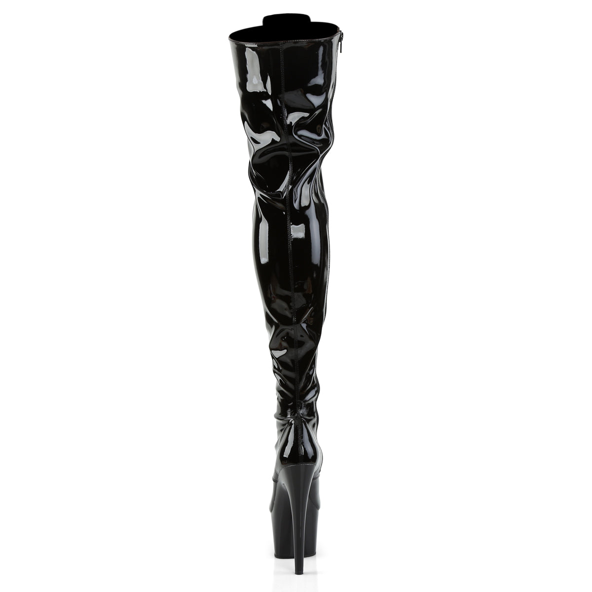 Pleaser Womens Boots. ADORE-3023 BLK STR Pat / BLK