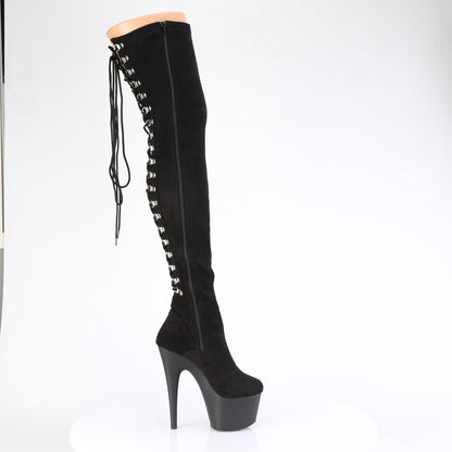Pleaser   ADORE-3063 Blk Str Microfiber/Blk Matte