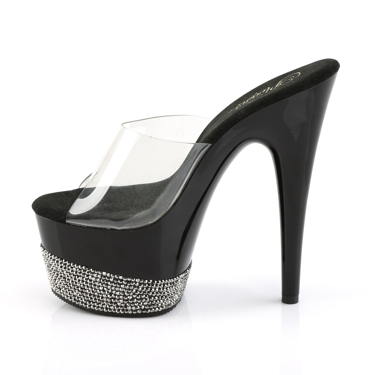 Pleaser Damen Sandalen ADORE-701-3 CLR / BLK-PEWTER RS