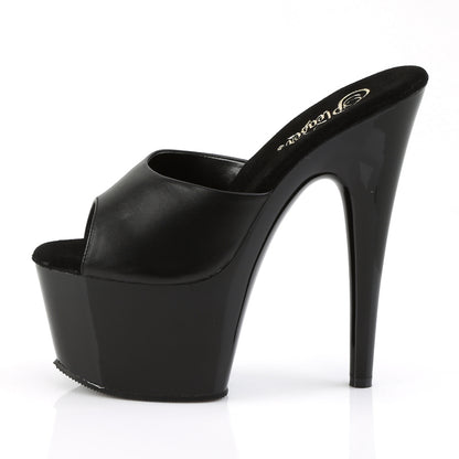 Pleaser Womens Sandals ADORE-701 Blk Leather/ Blk