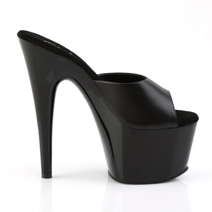 Pleaser Womens Sandals ADORE-701 Blk Leather/ Blk