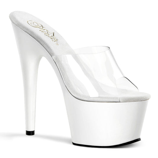 Pleaser Womens Sandals ADORE-701 Clr/Wht