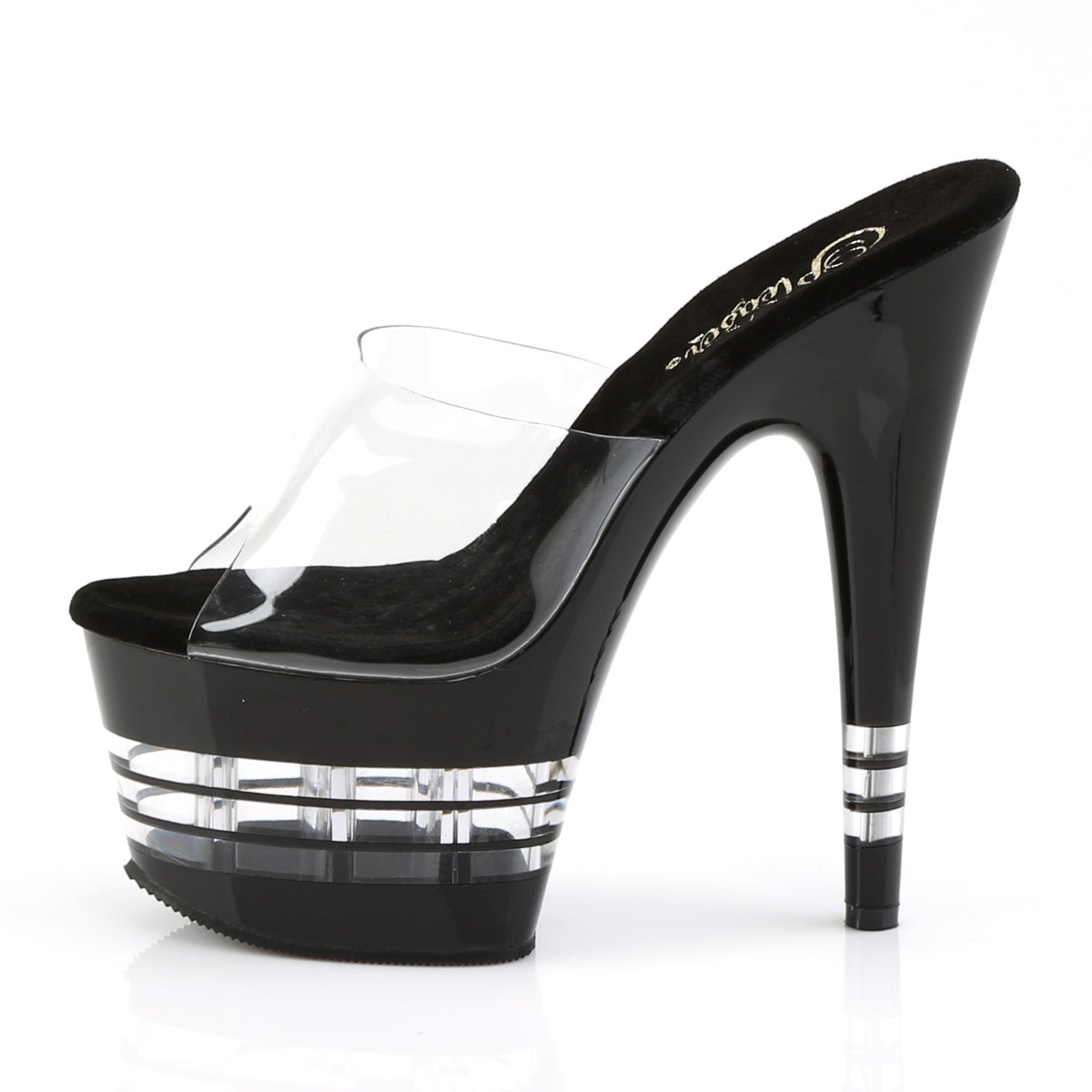 Pleaser Damen Sandalen ADORE-701ln CLR / BLK