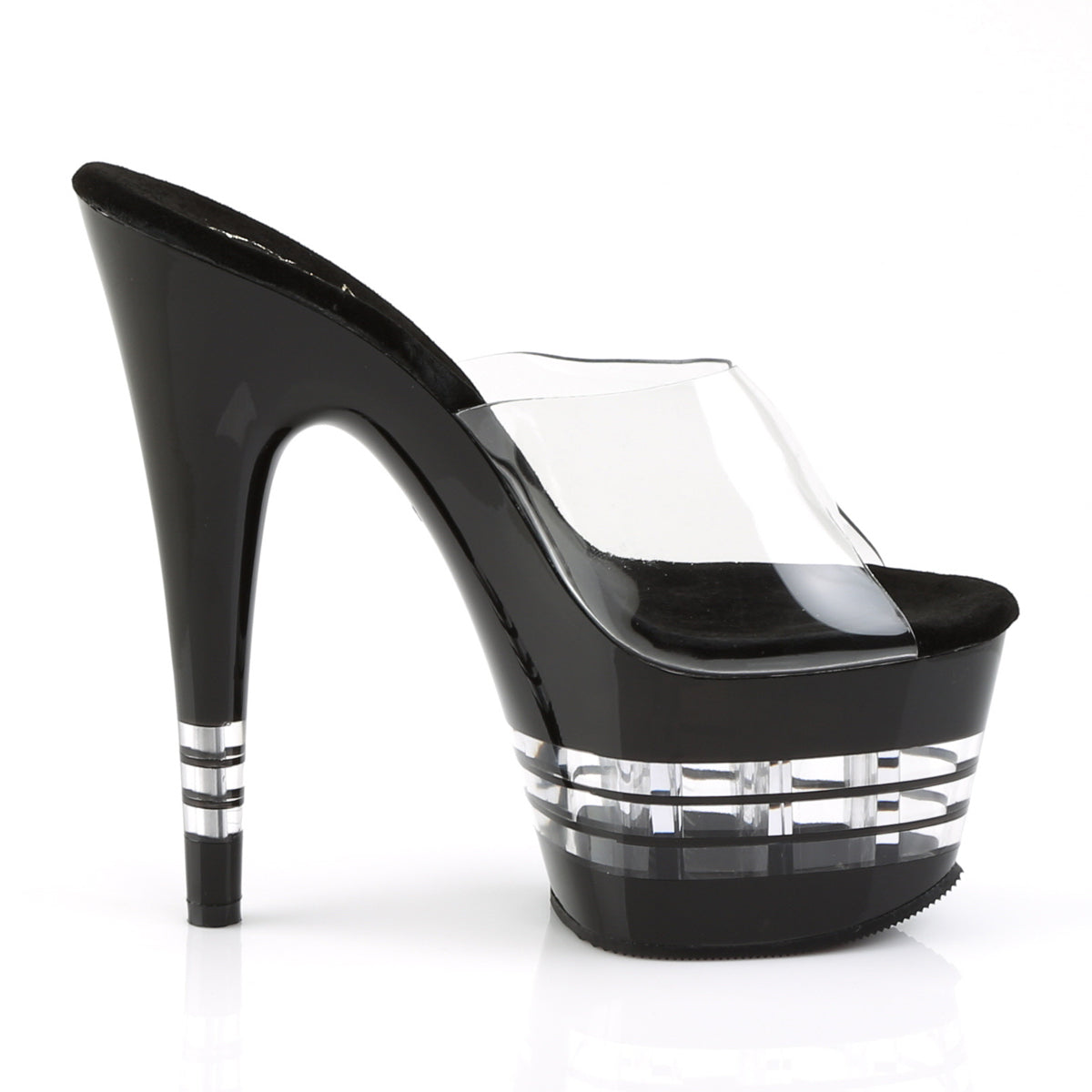 Pleaser Damen Sandalen ADORE-701ln CLR / BLK
