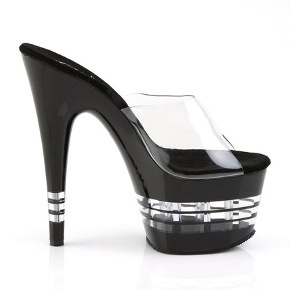 Pleaser Damen Sandalen ADORE-701ln CLR / BLK