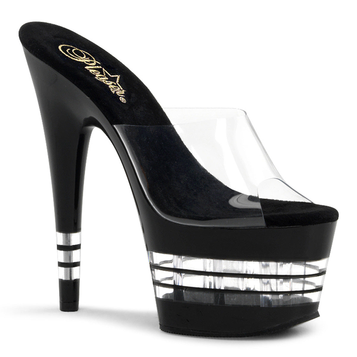 Pleaser Damen Sandalen ADORE-701ln CLR / BLK
