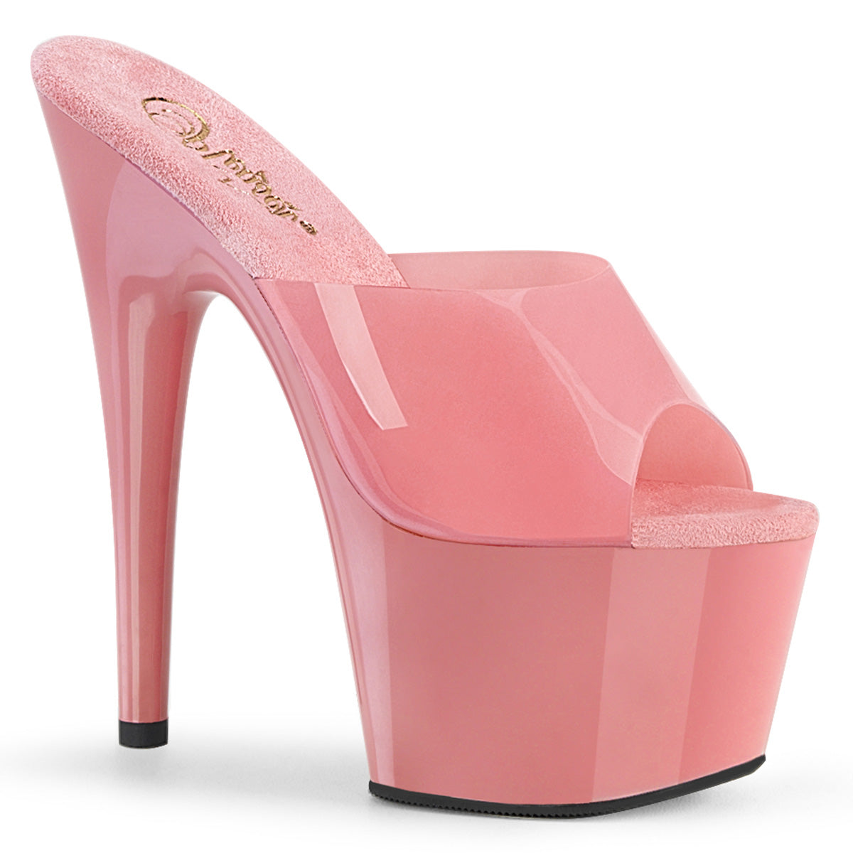 Pleaser Womens Sandals ADORE-701N B. Pink (Jelly-Like) TPU/B. Pink