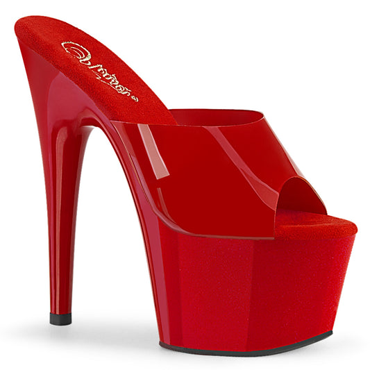 Pleaser Womens Sandals ADORE-701N Red (Jelly-Like) TPU/Red
