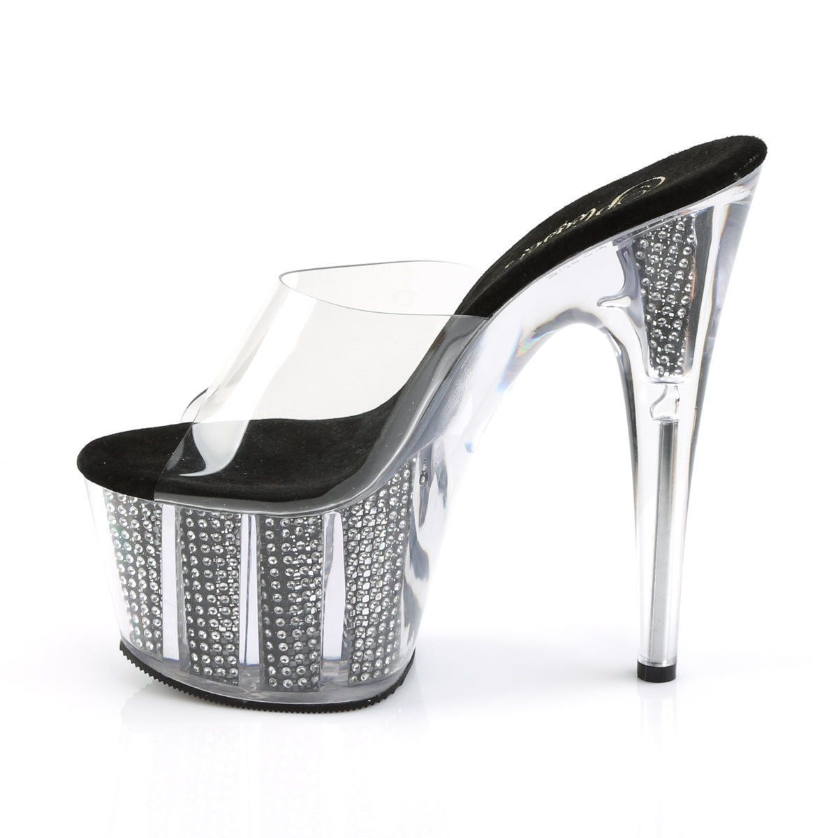 Pleaser Damen Sandalen ADORE-701SRS CLR / BLK SRS