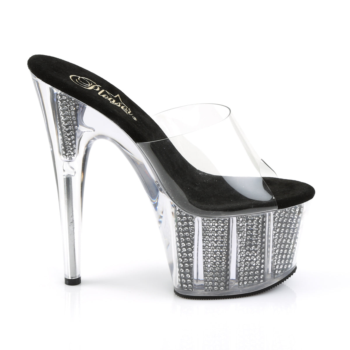 Pleaser Damen Sandalen ADORE-701SRS CLR / BLK SRS