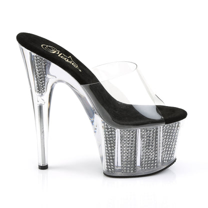 Pleaser Damen Sandalen ADORE-701SRS CLR / BLK SRS