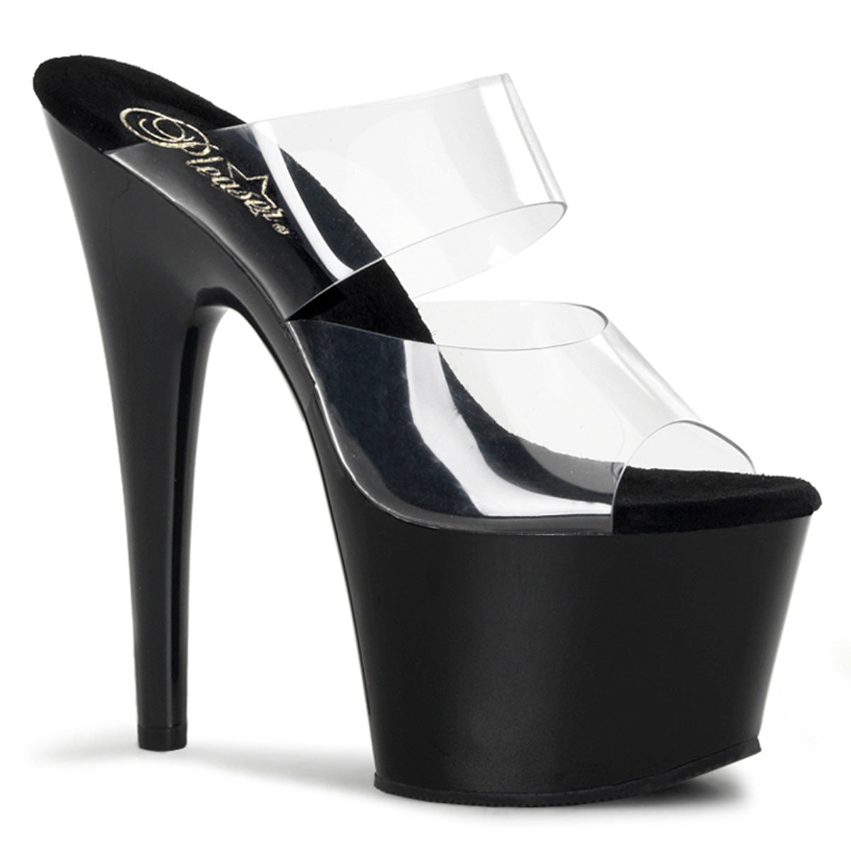 Pleaser Womens Sandals ADORE-702 Clr/Blk