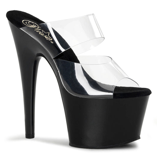Pleaser Womens Sandals ADORE-702 Clr/Blk