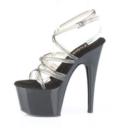 Pleaser Women's Platform Shoes ADORE-706 Smoke/Blk
